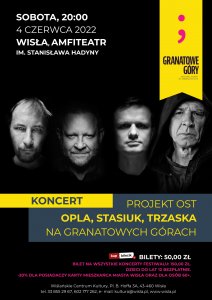 Plakat koncertu Opla, Stasiuk, Trzaska